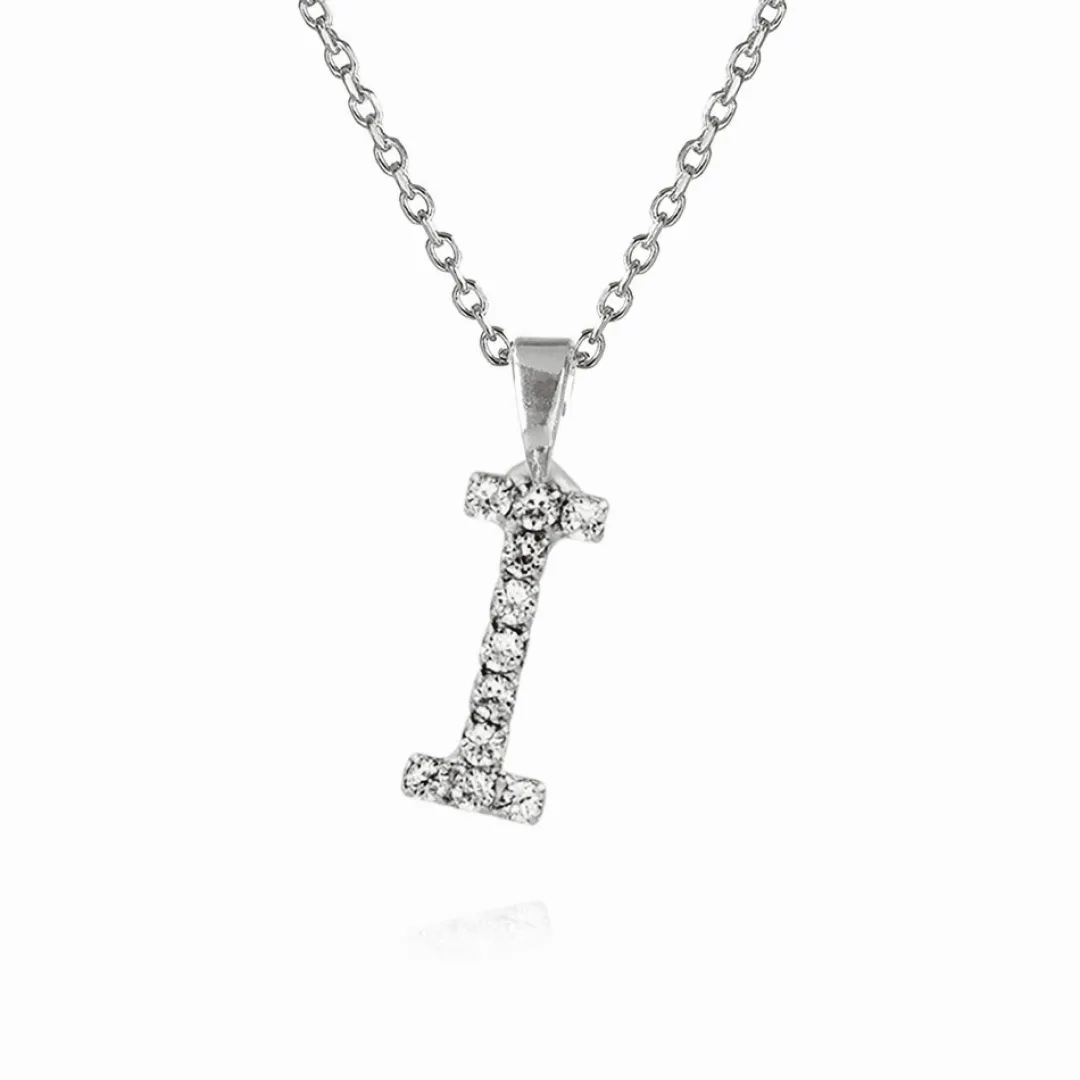 Caroline Svedbom Mini Letter Necklace I/Crystal Fashion