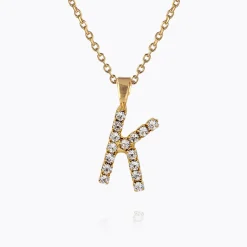 Caroline Svedbom Mini Letter Necklace K/Crystal Discount