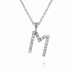 Caroline Svedbom Mini Letter Necklace M/Crystal New