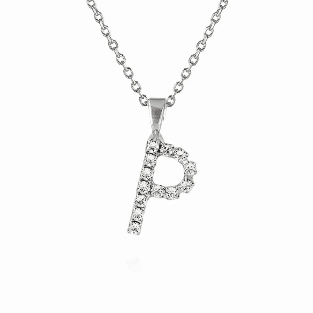 Caroline Svedbom Mini Letter Necklace P/Crystal Best