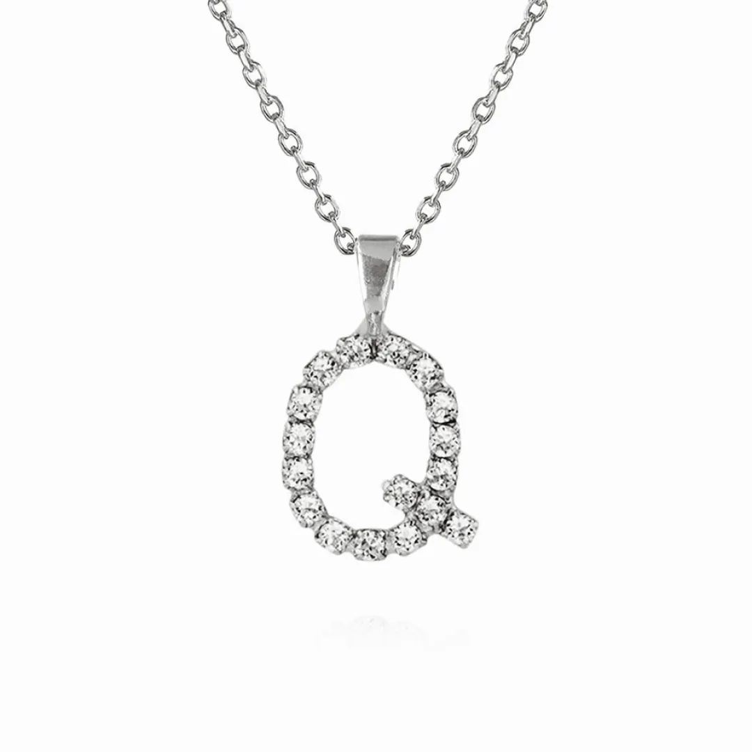 Caroline Svedbom Mini Letter Necklace Q/Crystal Fashion