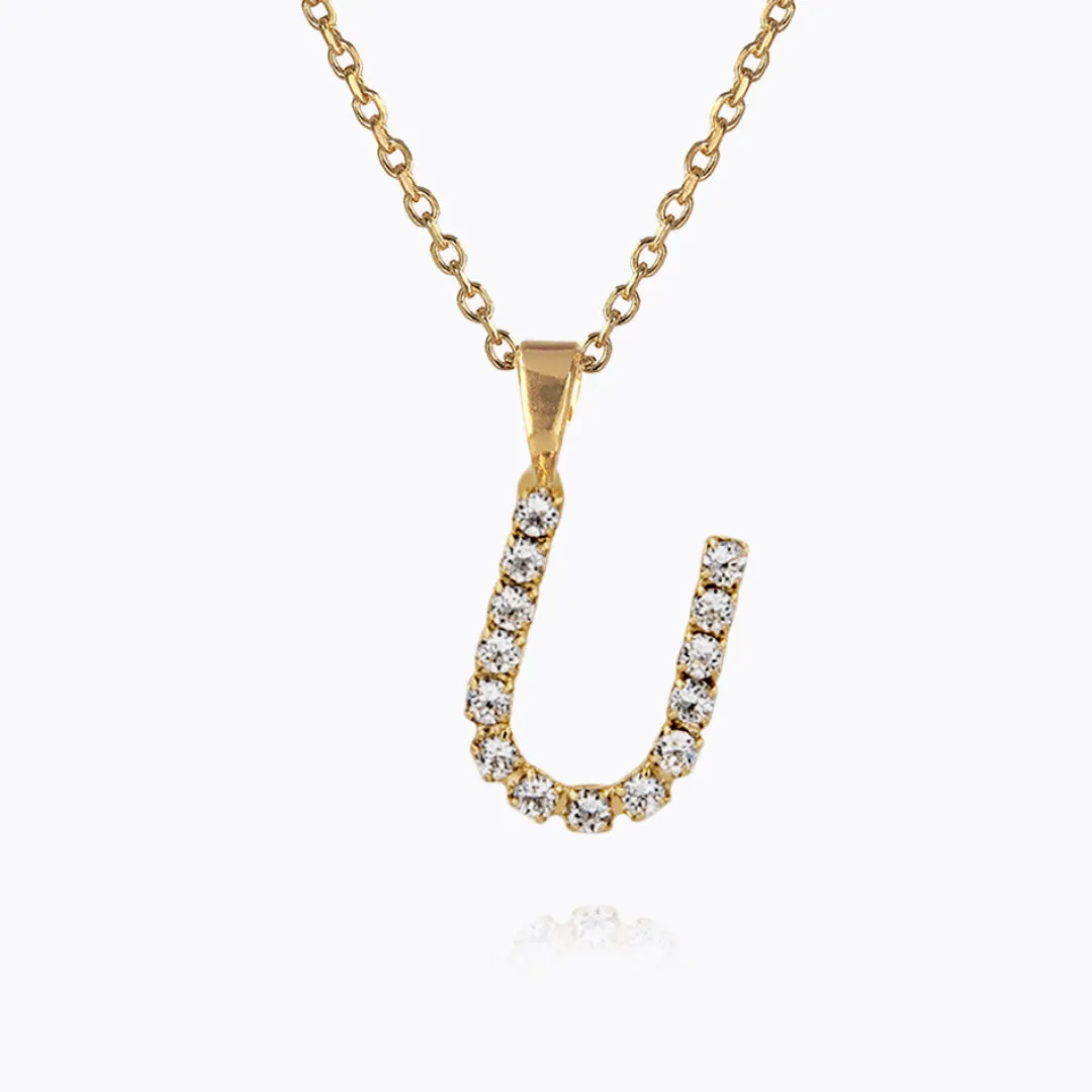 Caroline Svedbom Mini Letter Necklace U/Crystal Best