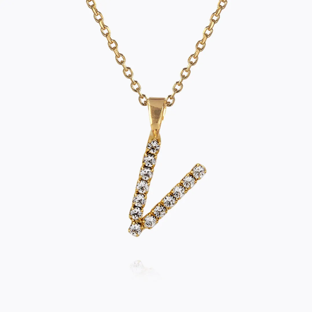 Caroline Svedbom Mini Letter Necklace V/Crystal Best Sale