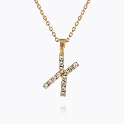 Caroline Svedbom Mini Letter Necklace X/Crystal Online
