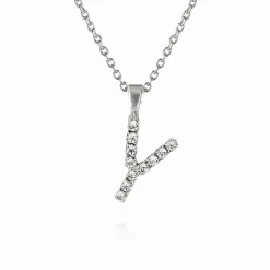 Caroline Svedbom Mini Letter Necklace Y/Crystal Store