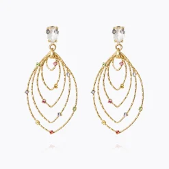 Caroline Svedbom Mini Lotus Earrings/Rainbow Combo Online