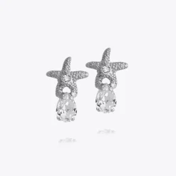 Caroline Svedbom Mini Sea Star Earrings/Crystal New