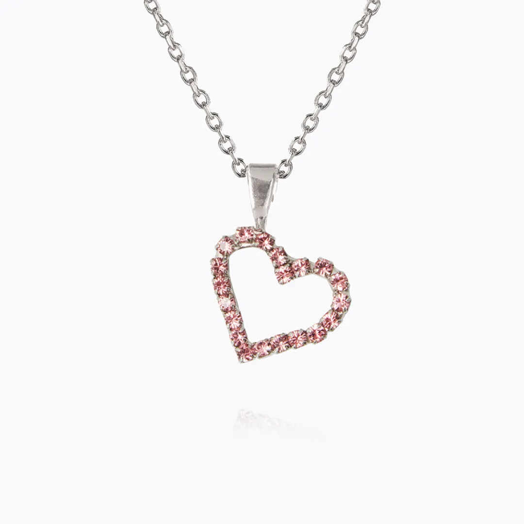 Caroline Svedbom Mini Sweetheart Necklace/Light Rose Clearance