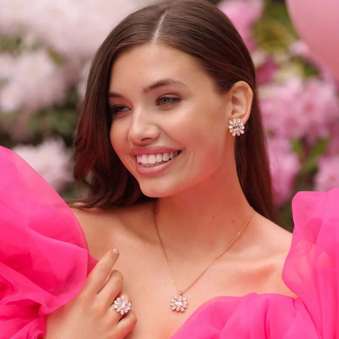 Caroline Svedbom Peony Earrings/Crystal Flash Sale