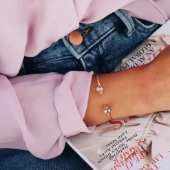 Caroline Svedbom Petite Drop Bracelet Vintage Rose Cheap
