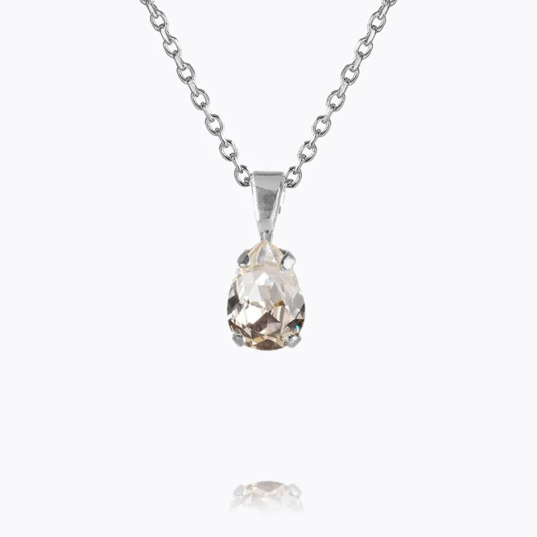 Caroline Svedbom Petite Drop Necklace Crystal Discount