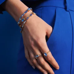 Caroline Svedbom Petite Drop Ring Lapis Fashion