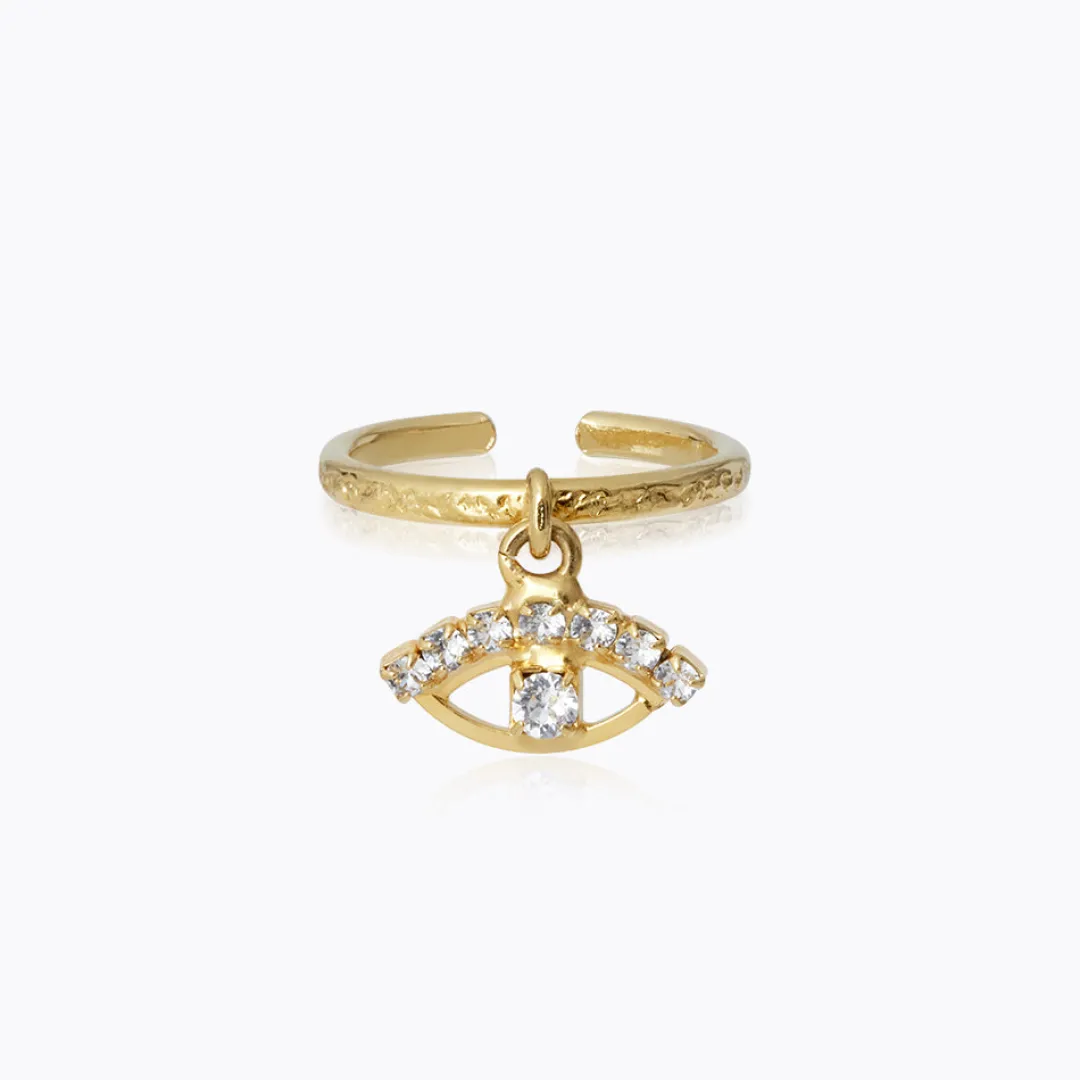 Caroline Svedbom Petite Greek Eye Ring/Crystal Fashion