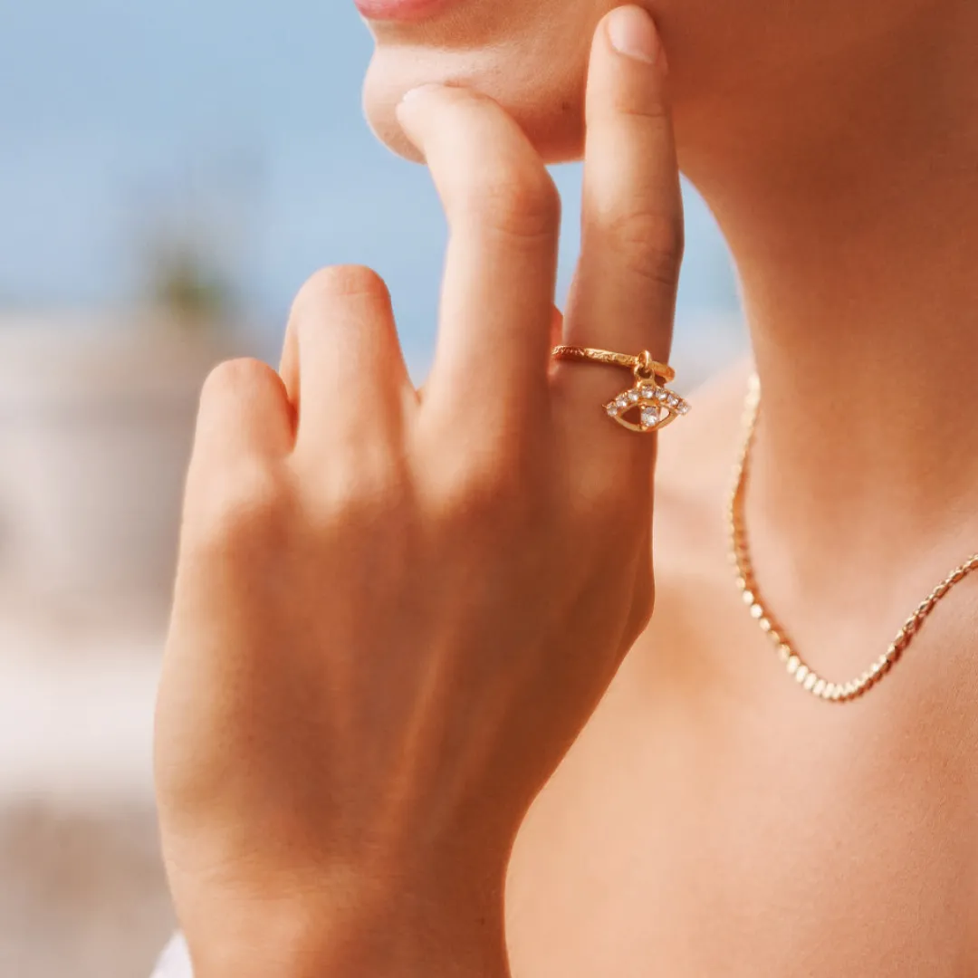 Caroline Svedbom Petite Greek Eye Ring/Crystal Fashion