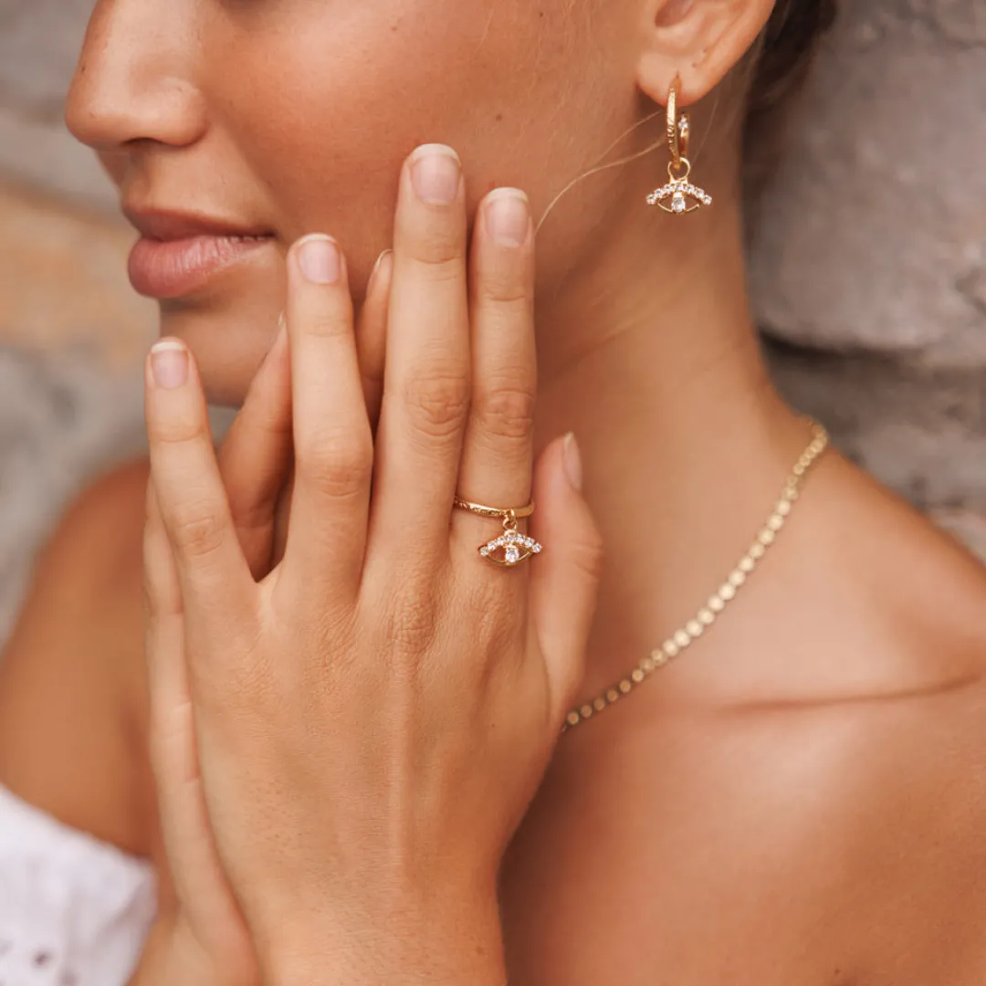 Caroline Svedbom Petite Greek Eye Ring/Crystal Fashion