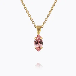 Caroline Svedbom Petite Navette Necklace Light Rose Store