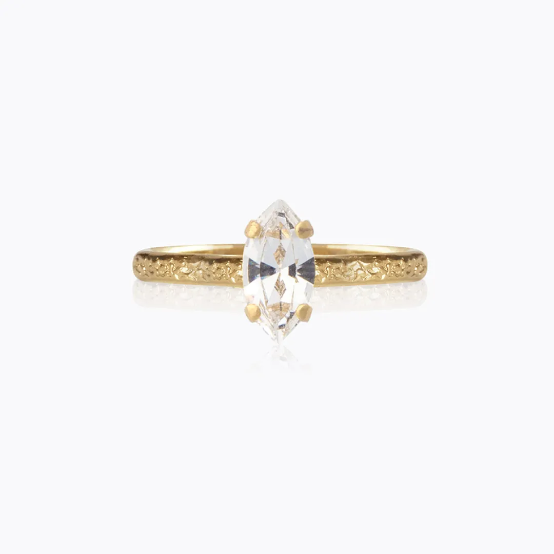 Caroline Svedbom Petite Navette Ring/Crystal Best