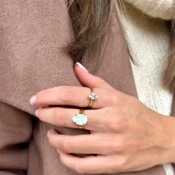 Caroline Svedbom Petite Navette Ring/Crystal Best